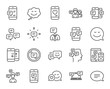 Message and Communication icons. Group chat.