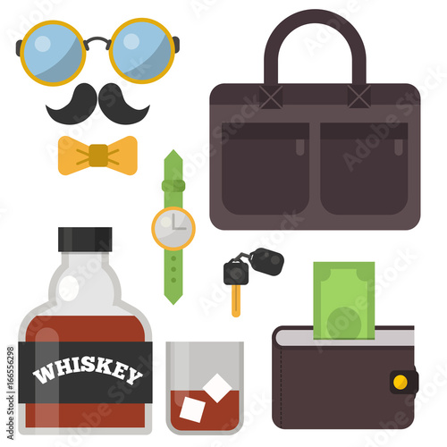 Vintage styled design hipster icons vector signs and symbols templates gadget...