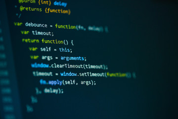 Wall Mural - software computer programming code