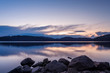 Lake sunrise  Beautiful sunrise view of Shiroka Polyana