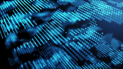 Wall Mural - abstract motion background with blue stripes. 3d illustration