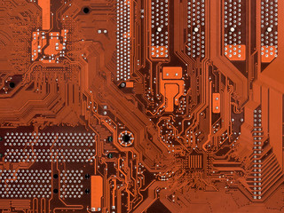 Abstract, close up of Circuits Electronic on Mainboard Technology computer background 
(logic board,cpu motherboard,Main board,system board,mobo)