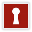 Red Icon Schaltfläche - Schlüsselloch
