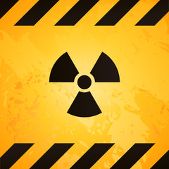 Poster - radioactive sign 