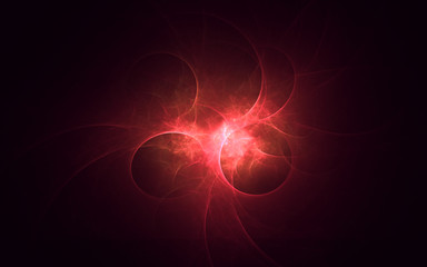 3D rendering abstract fractal light background