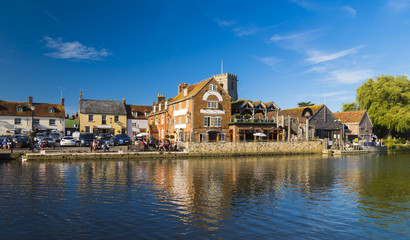 Wareham quay in the bright sunshine