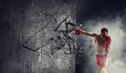 Poster - Strong enough to challenge it. Mixed media