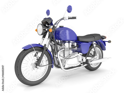 model-3d-klasycznego-niebieskiego-motocykla-na-bialym-tle