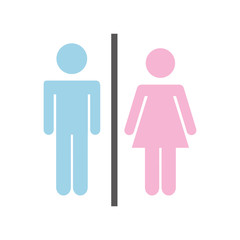 Wall Mural - couple gender silhouette isolated icon vector illustration design