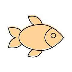 Poster - delicious fish isolated icon vector illustration design