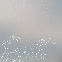 Wall Mural - structure molecule and communication. dna, atom, neurons. scientific concept for your design. connec