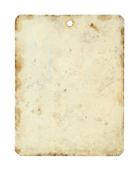 Wall Mural - Metal tag sheet isolated on white background