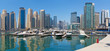Dubai - The promenade of Marina and the yachts.