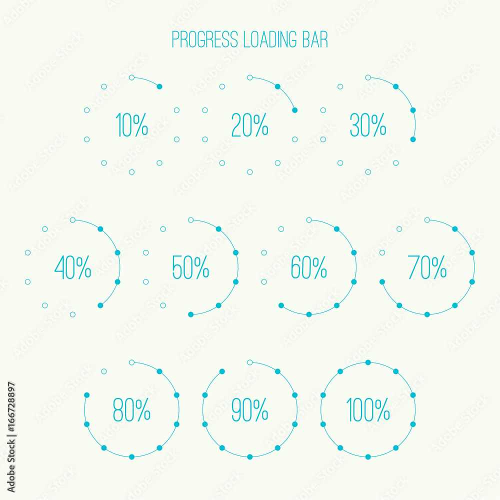 Vetor Set of vector downloaders. progress bar and loading icon. ui ...