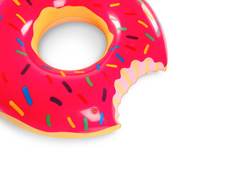 Sticker - Big inflatable donut on white background