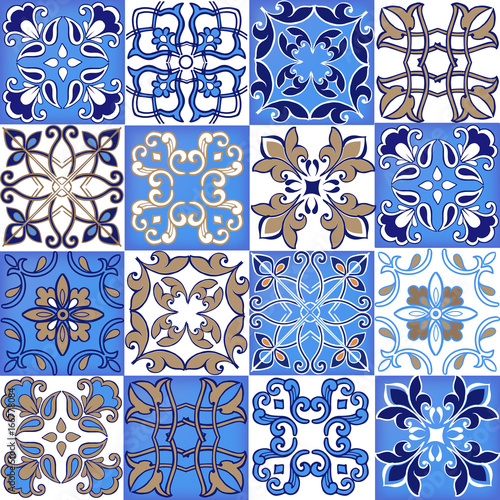 kolekcja-bez-szwu-patchwork-z-marokanskich-portugalskich-plytek-w-kolorach-niebieskim-i-brazowym