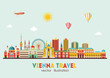 Vienna skyline. Vector illustration - stock vector