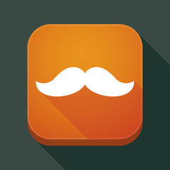 Sticker - Long shadow app button with a moustache