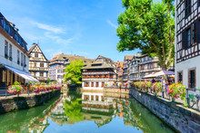 Traditional Colorful Houses In La Petite France, Strasbourg, Alsace, France