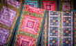 © Elizabeth - Colorful tapestries for sale in Longsheng, China