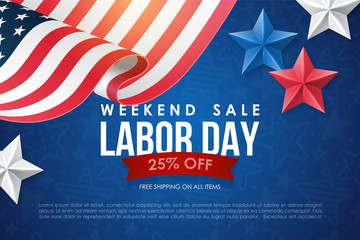 Labor day sale banner design