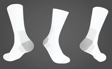 Sticker - socks front and back view. vector illustration