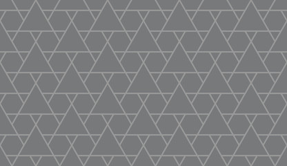 Wall Mural - seamless gray isometric grid triangular outline pattern vector