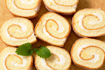 Sticker - Slices of cream Swiss roll