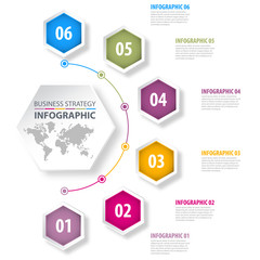 Wall Mural - Business Infographics design template illustration