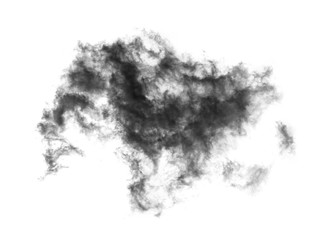 Canvas Print - Black smoke on a white background