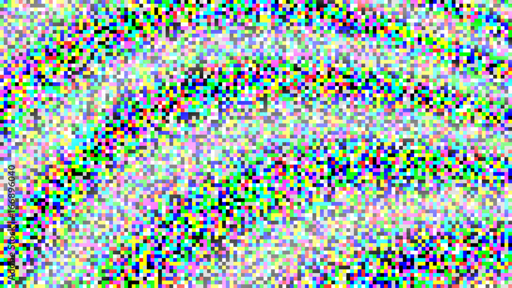 Pixel Noise Vector. VHS Glitch Texture TV Screen. Color Pixels ...