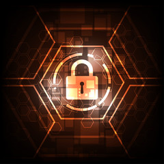 Vector abstract background technology security concept.