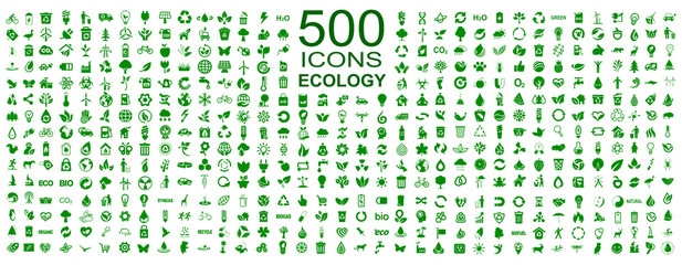 set of 500 ecology icons – stock vector