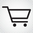 © Lysenko.A - Shopping cart vector icon. Flat illustration. Business concept simple flat pictogram on isolated background.