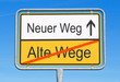 © DOC RABE Media - Neuer Weg statt Alte Wege, neue Wege gehen, Zukunft, Karriere, Plan, Innovation, Veränderung, Motivation, Herausforderung
