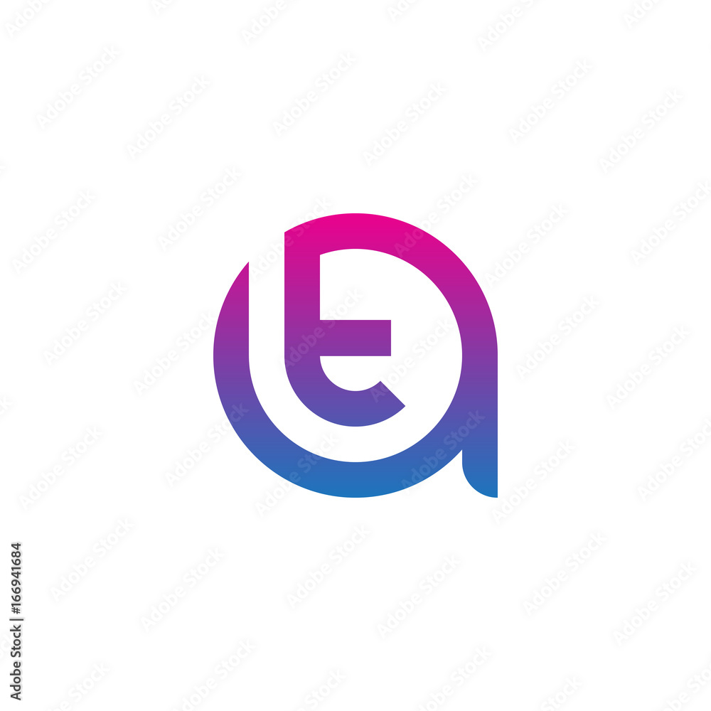 Initial letter at, ta, t inside a, linked line circle shape logo ...