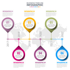 Wall Mural - Business Infographics design template illustration