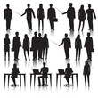 © evgenica - Business people silhouettes.Vector