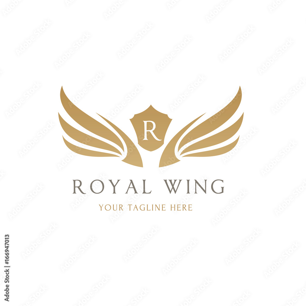 Royal wing logo template Stock Vector | Adobe Stock
