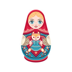 Wall Mural - Matryoshka. Babushka doll.