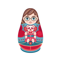 Wall Mural - Matryoshka. Babushka doll.