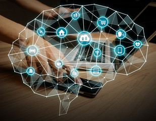 Aufkleber - AI(Artificial intelligence) concept.