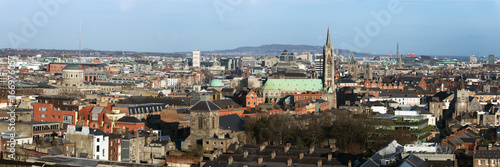 Plakat Dublin Irlandia panorama panoramę miasta