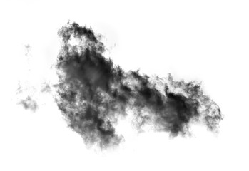 Canvas Print - Black cloud on white background