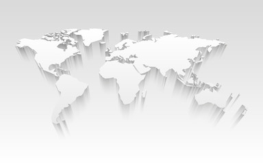 Wall Mural - 3d world map