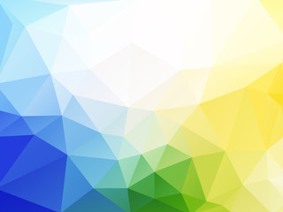 Wall Mural - abstract vector blue yellow green geometric background