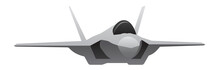 Modern World Class Military Fighter Aircraft Vector Illustration
