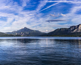 Fototapeta Natura - See Panorama mit Alpen im Hintergrund 