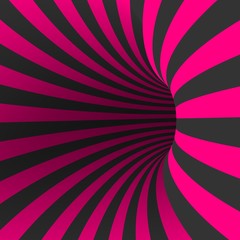 Poster - Illustration of Vector Spiral Optical Illusion Template. Spiral Twisted Vortex Tunnel Shape