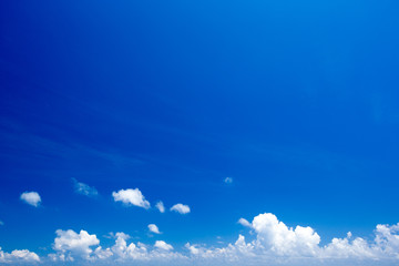 Blue sky with white clouds